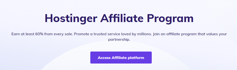 Hostinger Affiliate Platform