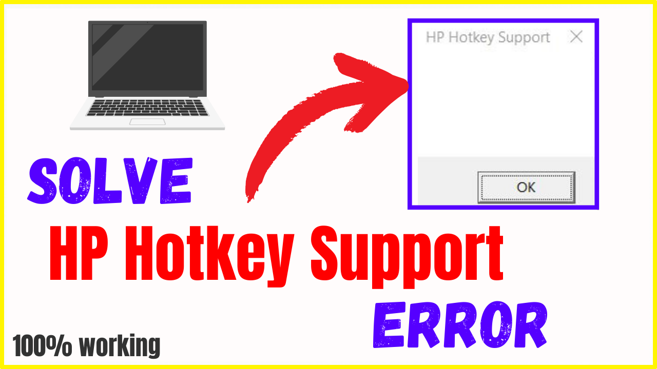 How to Fix hp Hotkey Support Blank Popup 100% Working Solution (3)