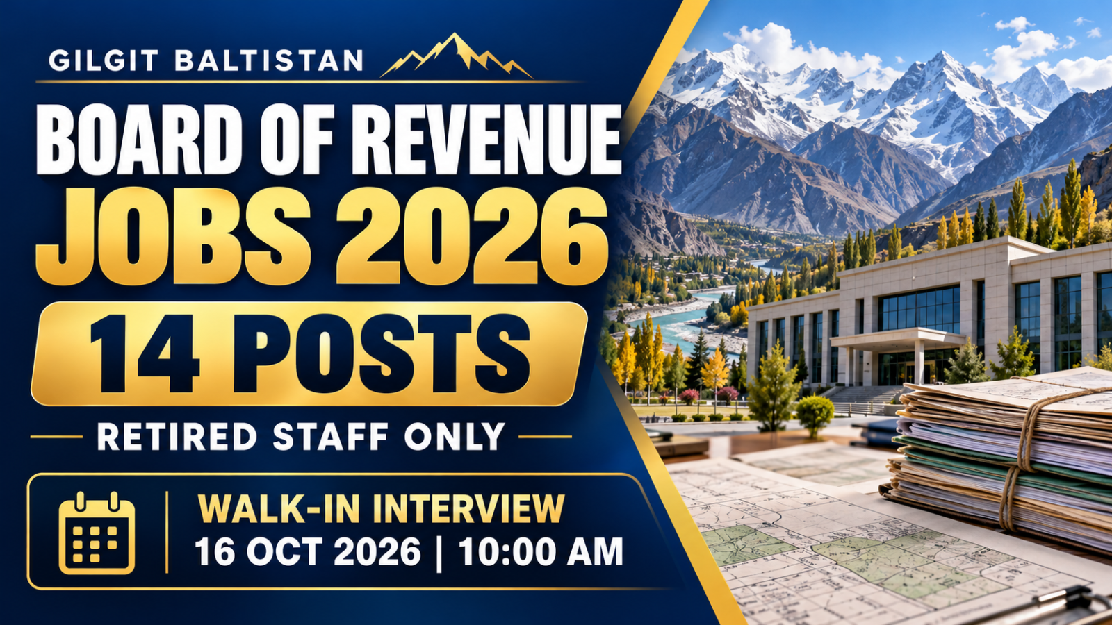 Gilgit Baltistan Board of Revenue Jobs 2026 – 14 Posts